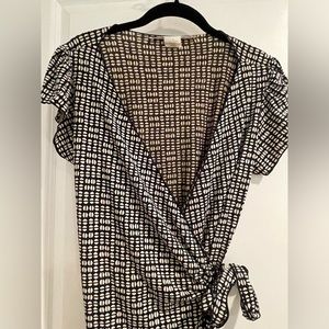 Max Studio Cap Sleeve Wrap Dress